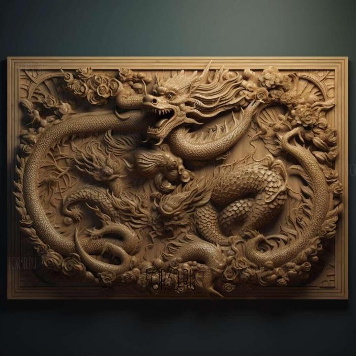 Frieze FROM Dragon Pearl 1 stl model for CNC