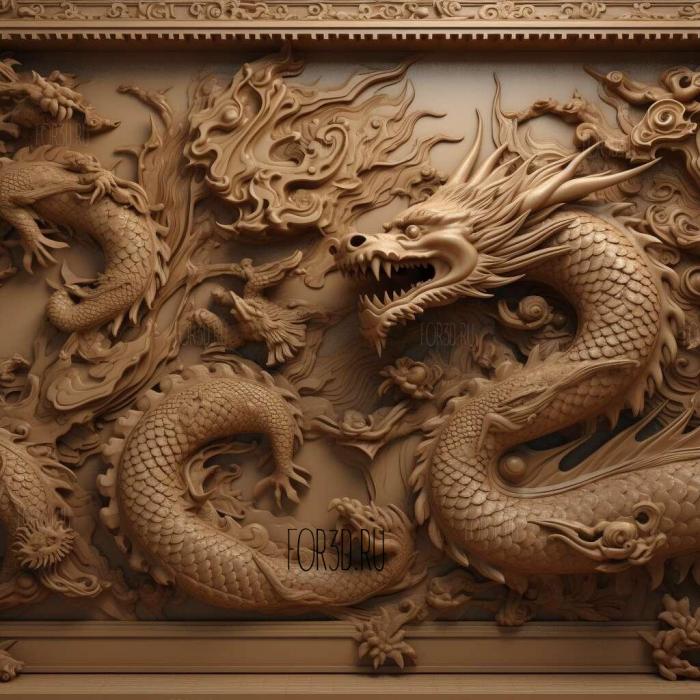 Frieze FROM Dragon Pearl 2 stl model for CNC