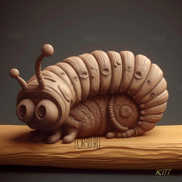 Little caterpillar from Katie 3 3d stl модель для ЧПУ