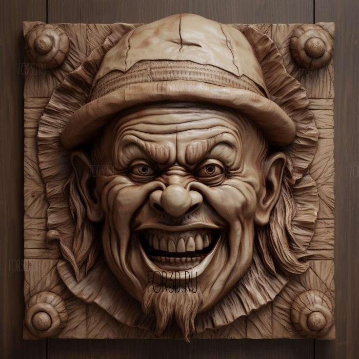 Pennywise Ono 2 actor Bill Skarsgaard 2 3d stl модель для ЧПУ