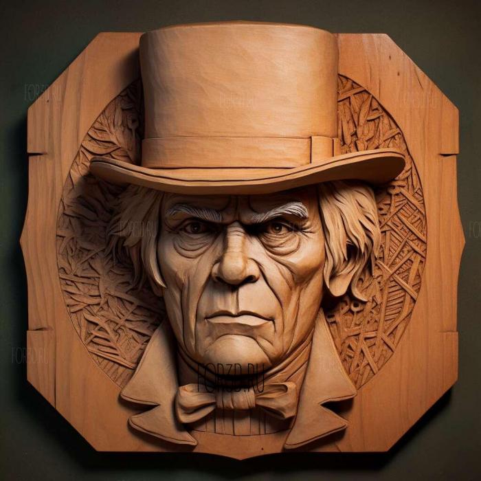 Alex DeLarge Clockwork OrangeMalcolm McDowell 4 stl model for CNC