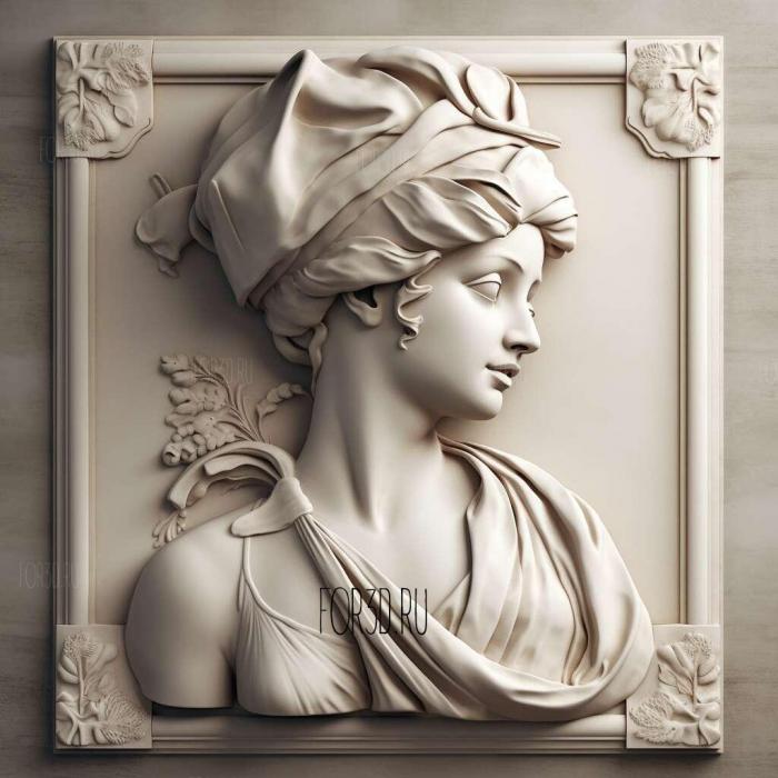 Madame Victoire Marble 1 stl model for CNC