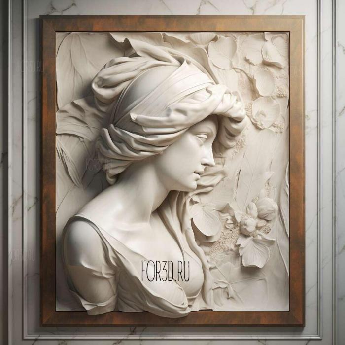 Madame Victoire Marble 3 stl model for CNC