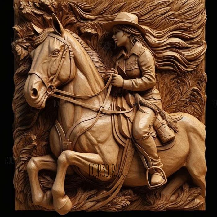 stl Spirit Riding Free series 2 stl model for CNC