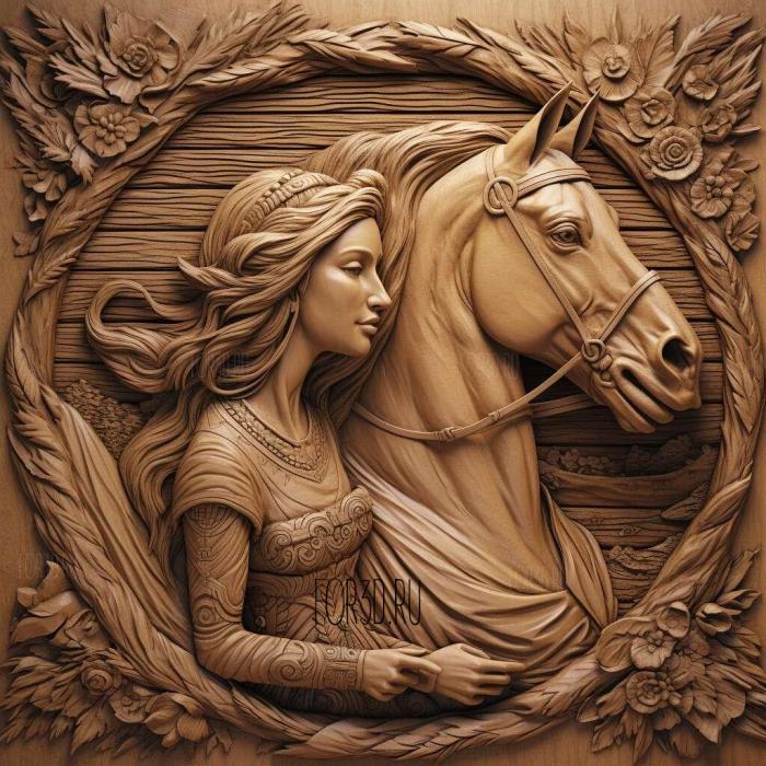 stl Spirit Riding Free series 4 stl model for CNC