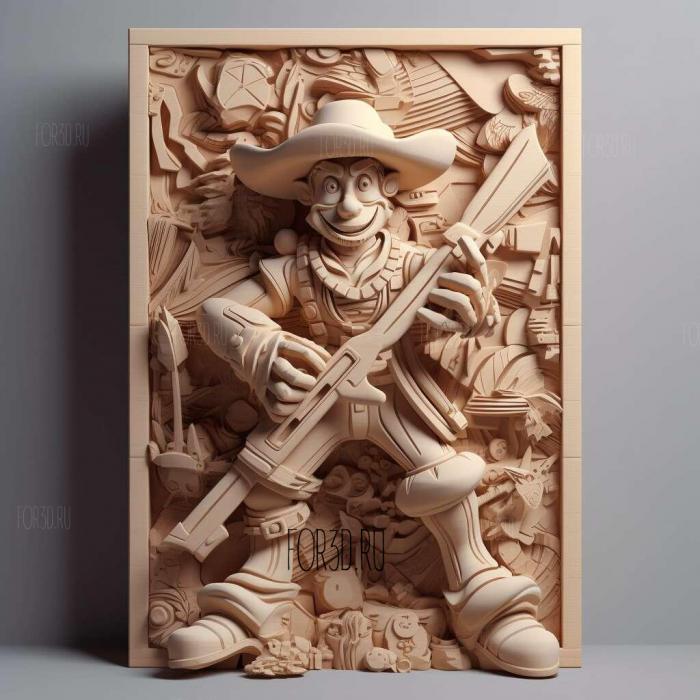 Musashi Toy Story 1 stl model for CNC