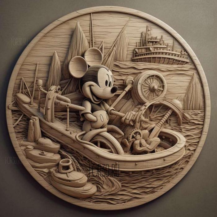 stl Steamboat Willie cartoon 2