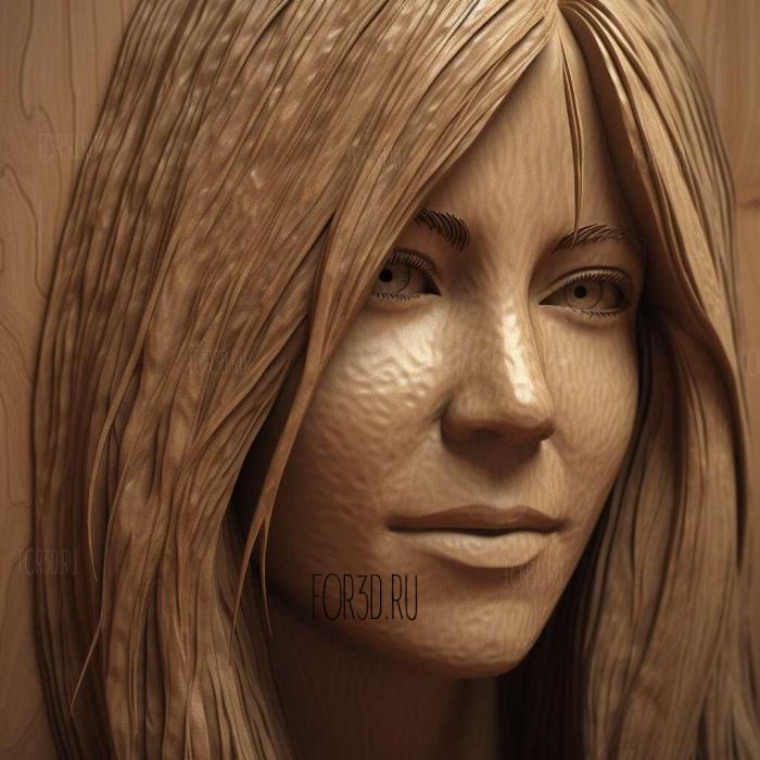 Jennifer Aniston 2 stl model for CNC