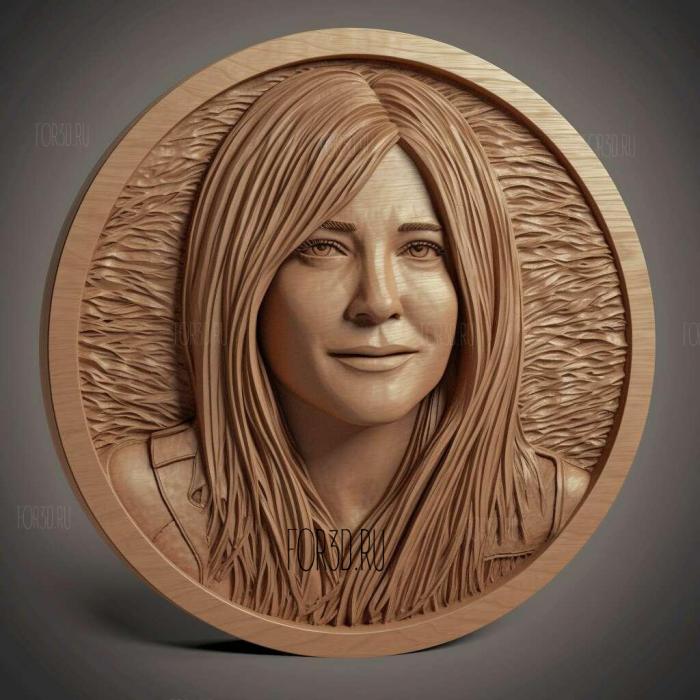 Jennifer Aniston 3 stl model for CNC