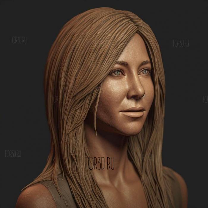 Jennifer Aniston 4 stl model for CNC