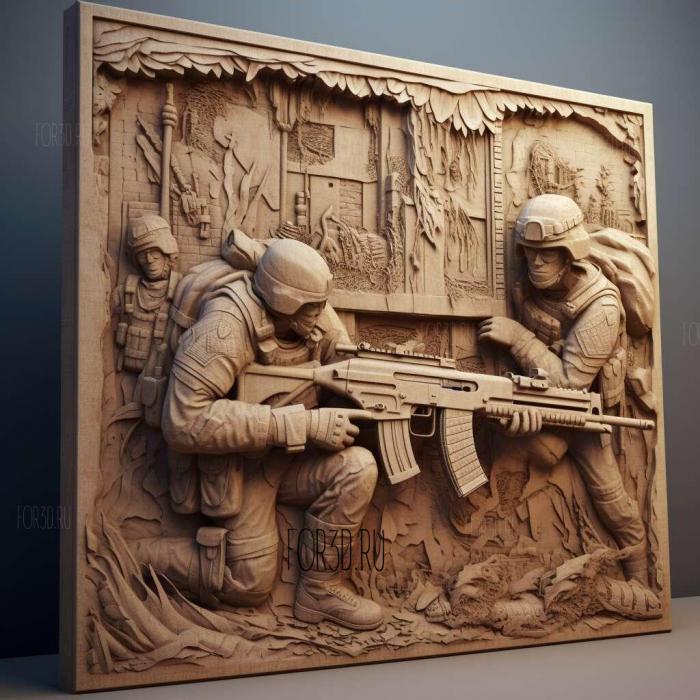 Call of Duty Modern Warfare 3 2 stl model for CNC