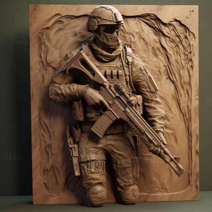 Call of Duty Modern Warfare 3 4 stl model for CNC