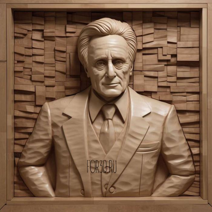 Gordon Gekko the movie Wall Street actor Michael Dougla 3 stl model for CNC