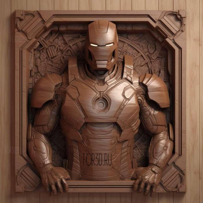 Iron Man 2 movie 1 stl model for CNC