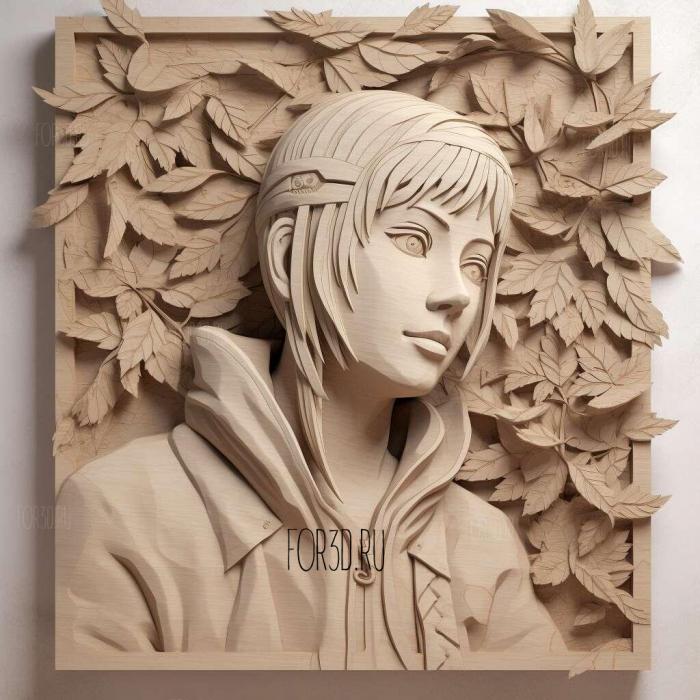Hinata Hyuga Naruto from ANIME 2 stl model for CNC