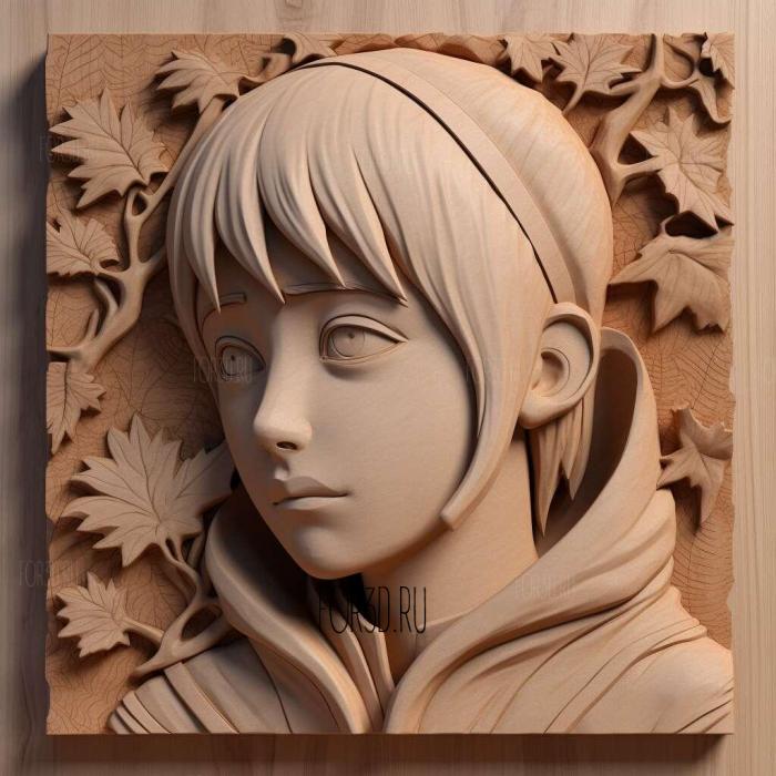Hinata Hyuga Naruto from ANIME 3 stl model for CNC