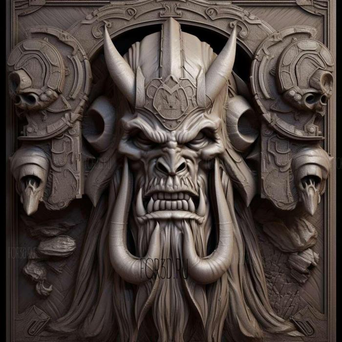 Arthas Warcraft III 2 stl model for CNC