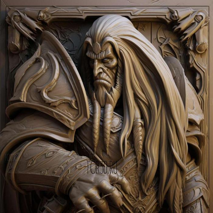 Arthas Warcraft III 4 stl model for CNC