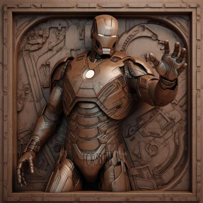 Iron Man 3 movie 3 stl model for CNC