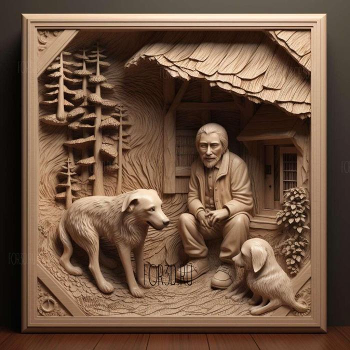 Hachi A Dogs Tale movie 1 stl model for CNC