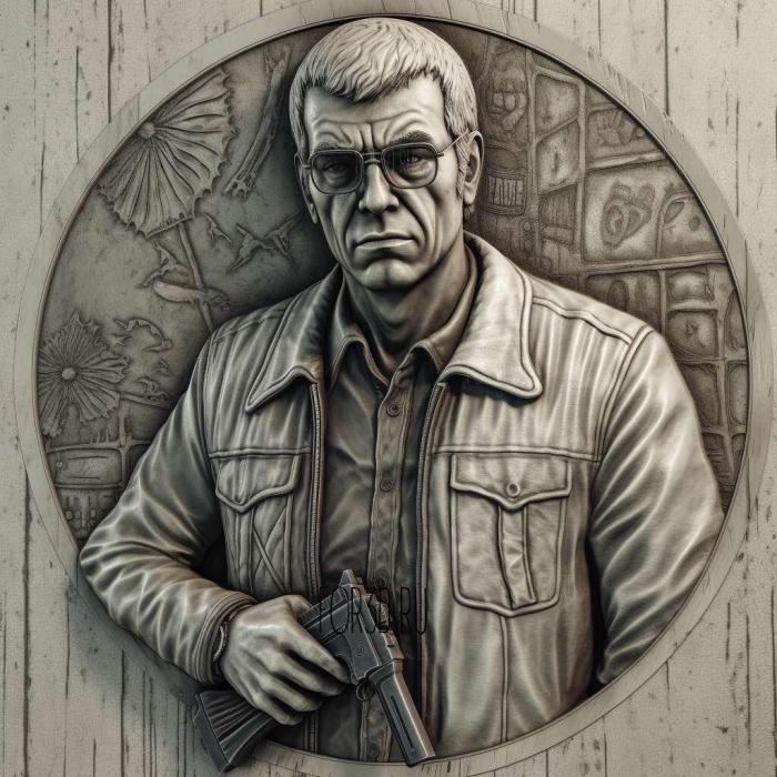 stl Trevor Phillips Grand Theft Auto V 3 stl model for CNC