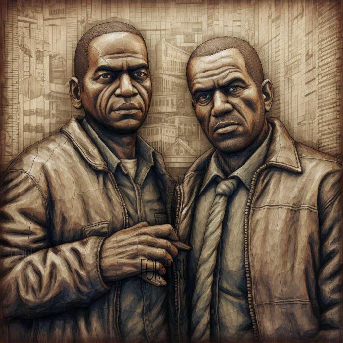 stl Trevor Phillips Grand Theft Auto V 4 stl model for CNC