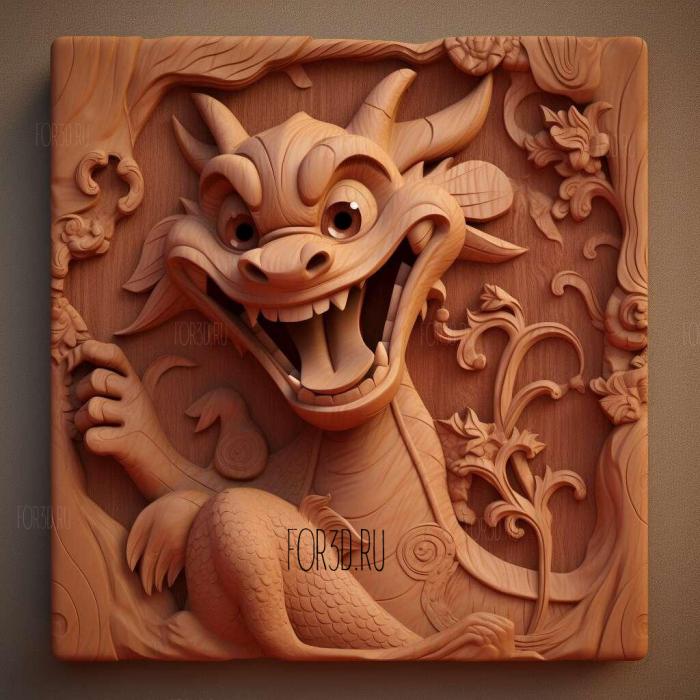 Mushu FROM Mulan 2 stl model for CNC