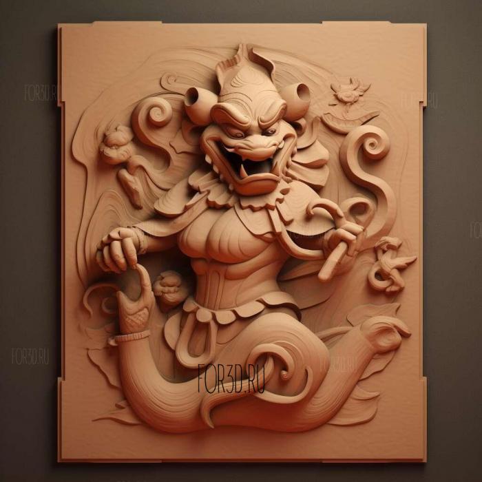 Mushu FROM Mulan 3 stl model for CNC