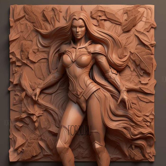 DC Universe Starfire 4 stl model for CNC