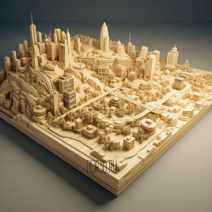 LEGO City series 1 stl model for CNC