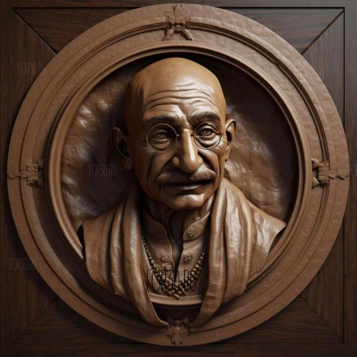 Mahatma GandhiGandhiBen Kingsley 4 stl model for CNC