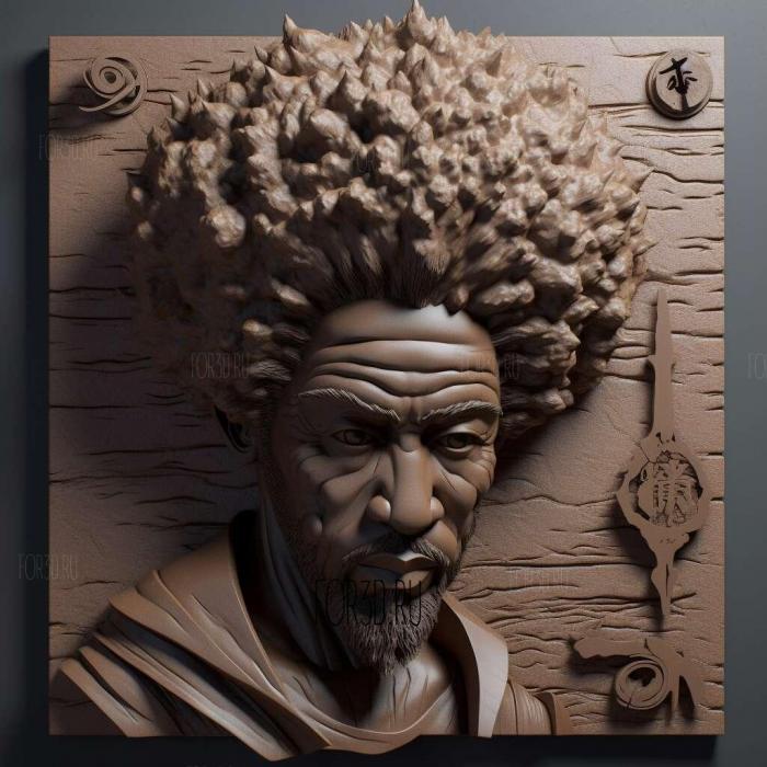 Afro Samurai TV series 2 stl model for CNC