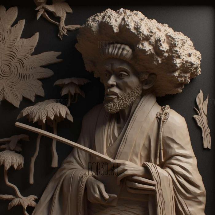 Afro Samurai TV series 4 stl model for CNC