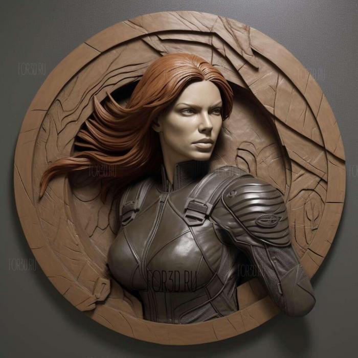 Black Widow Marvel Universe 1 3d stl модель для ЧПУ