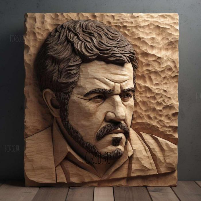 Pablo Escobar 3D portrait 2 3d stl модель для ЧПУ