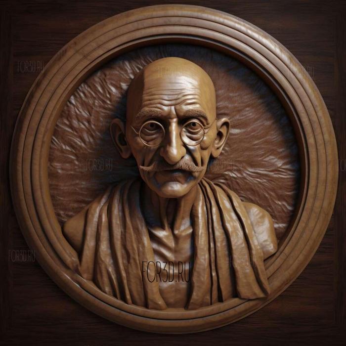 Mahatma Gandhi Gandhi Ben Kingsley 1 stl model for CNC