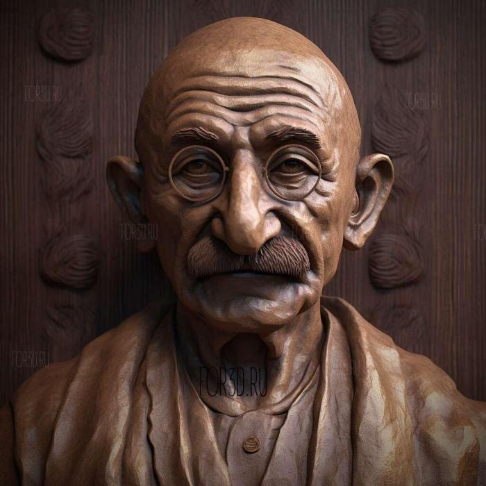 Mahatma Gandhi Gandhi Ben Kingsley 3 stl model for CNC