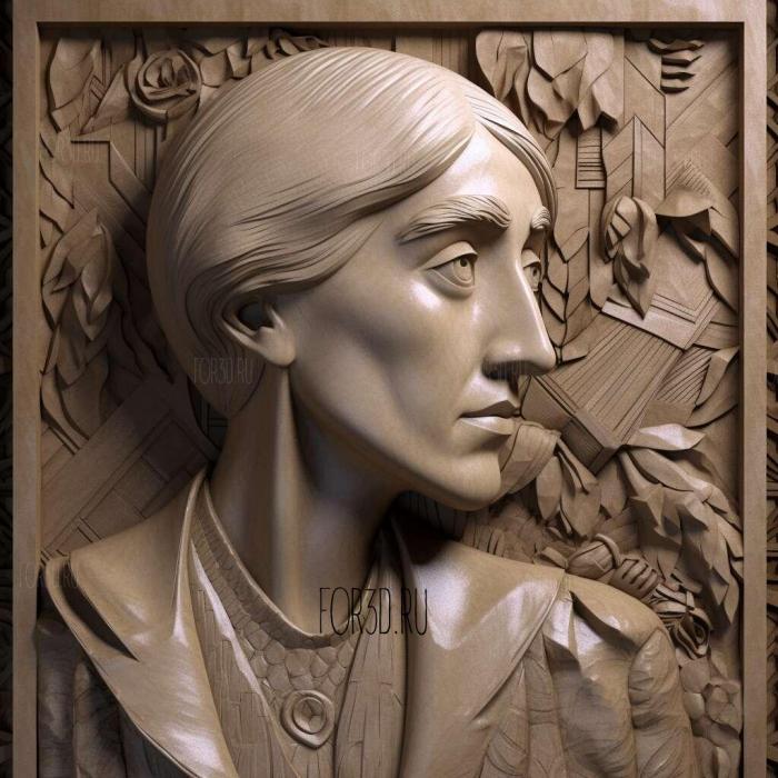 MrsDalloway Virginia Woolf 1925 1 stl model for CNC