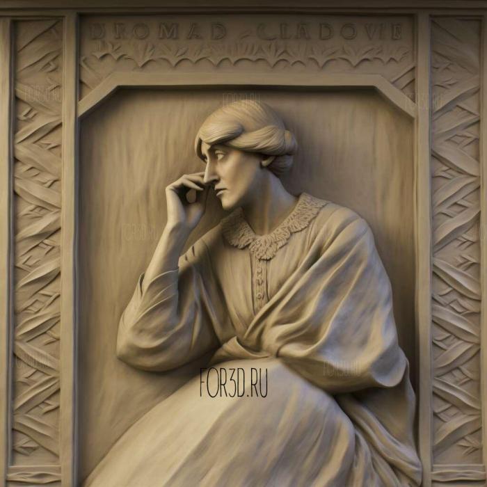 MrsDalloway Virginia Woolf 1925 2 stl model for CNC