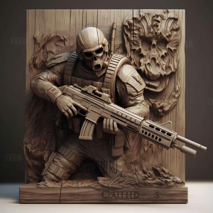 Call of Duty Ghosts Onslaught 2 stl model for CNC