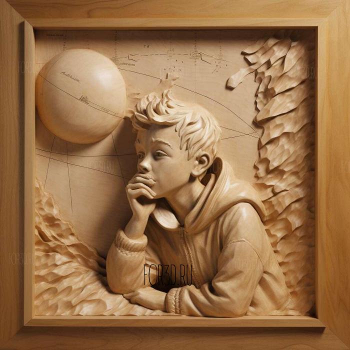 The Little Prince Antoine de Saint Exupery 1943 4 stl model for CNC