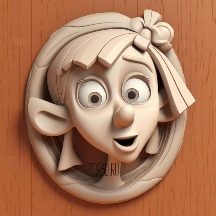 st Isabella from Phineas and Ferb 1 stl model for CNC