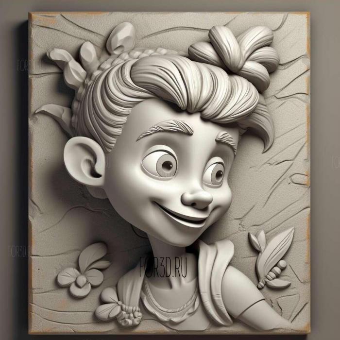 st Isabella from Phineas and Ferb 2 stl model for CNC