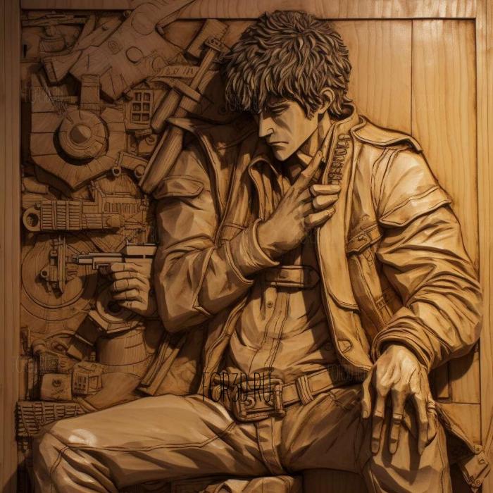 Cowboy Bebop series 3 stl model for CNC