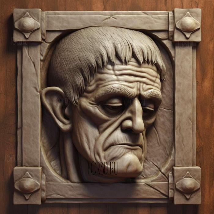 Frankenstein movie 4 stl model for CNC