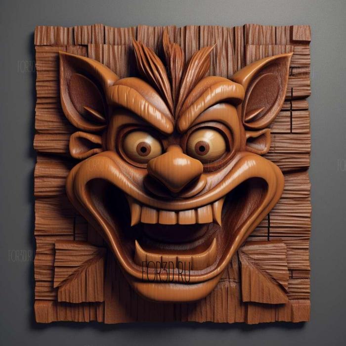 Crash Bandicoot 3 Warped 2 stl model for CNC