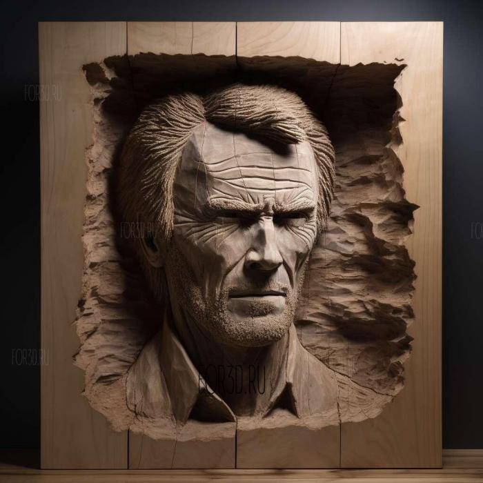 Harry Callahan Dirty Harry Clint Eastwood 1 stl model for CNC