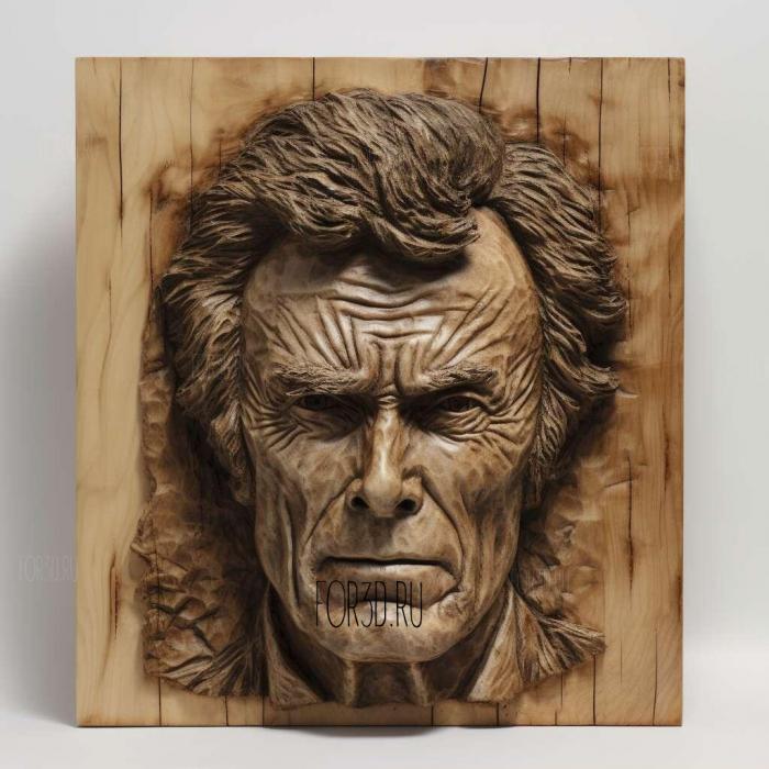 Harry Callahan Dirty Harry Clint Eastwood 3 stl model for CNC