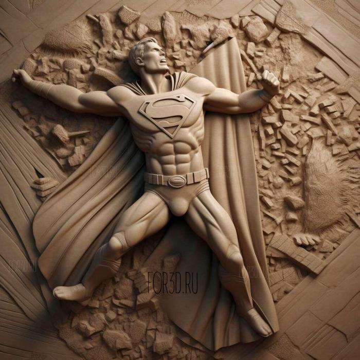 Superman Returns 3 stl model for CNC