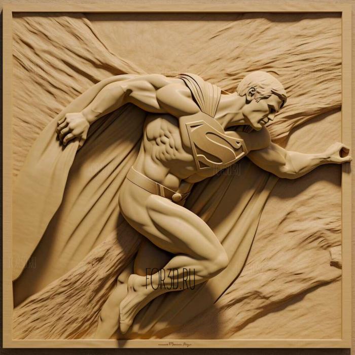 Superman Returns 4 stl model for CNC